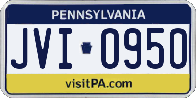 PA license plate JVI0950