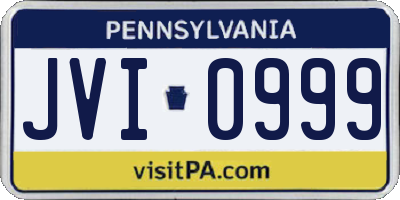 PA license plate JVI0999