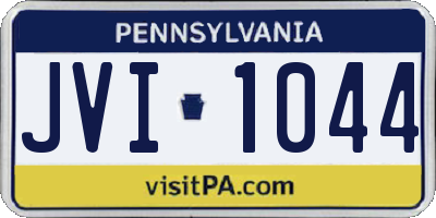 PA license plate JVI1044