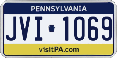 PA license plate JVI1069