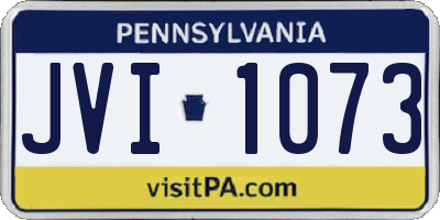PA license plate JVI1073