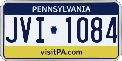PA license plate JVI1084