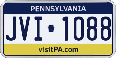 PA license plate JVI1088