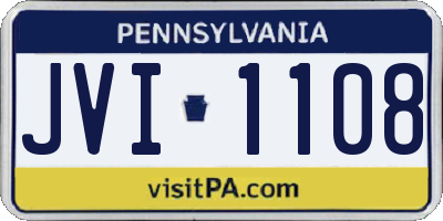 PA license plate JVI1108
