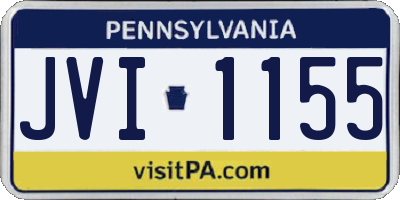 PA license plate JVI1155