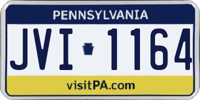 PA license plate JVI1164