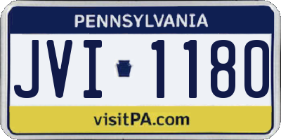 PA license plate JVI1180