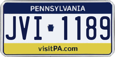 PA license plate JVI1189