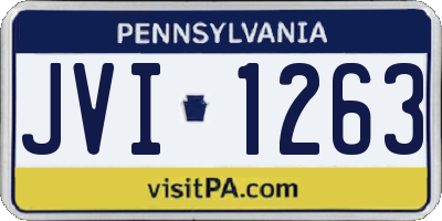 PA license plate JVI1263