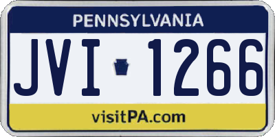 PA license plate JVI1266