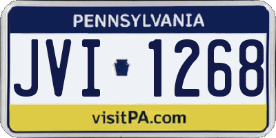 PA license plate JVI1268
