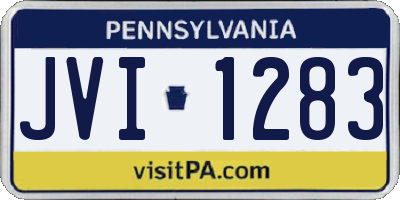 PA license plate JVI1283