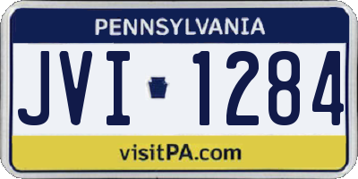 PA license plate JVI1284
