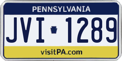 PA license plate JVI1289