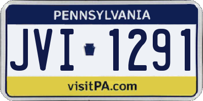 PA license plate JVI1291