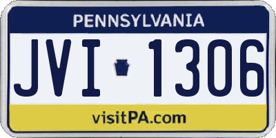 PA license plate JVI1306