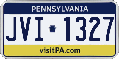 PA license plate JVI1327