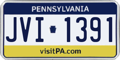 PA license plate JVI1391