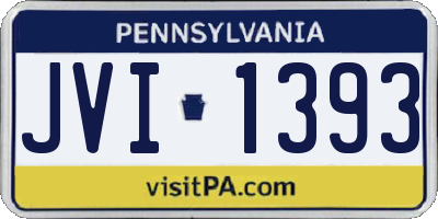 PA license plate JVI1393