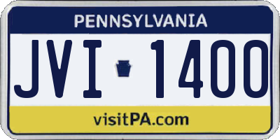 PA license plate JVI1400
