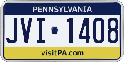 PA license plate JVI1408