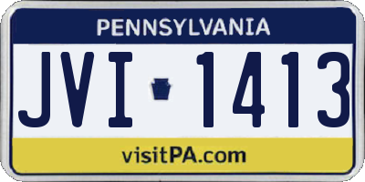 PA license plate JVI1413