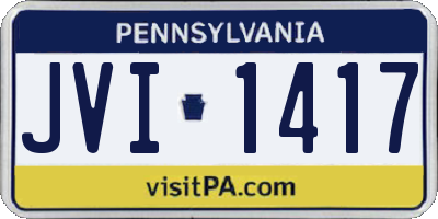 PA license plate JVI1417