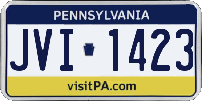 PA license plate JVI1423