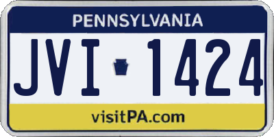 PA license plate JVI1424