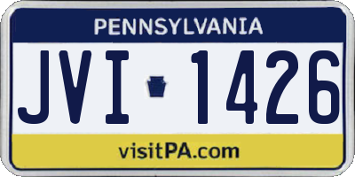PA license plate JVI1426