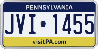 PA license plate JVI1455