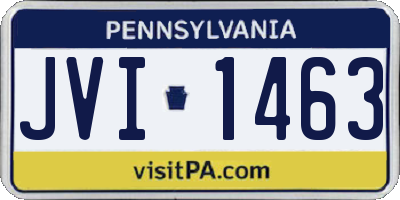 PA license plate JVI1463