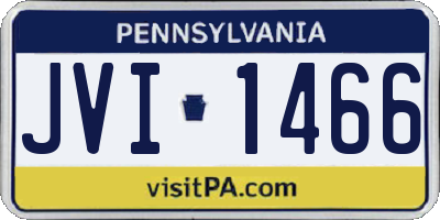 PA license plate JVI1466