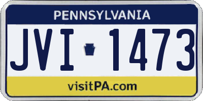 PA license plate JVI1473