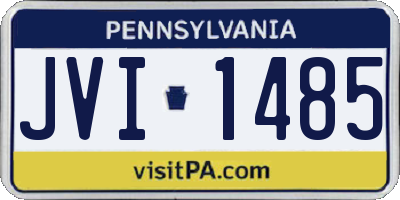 PA license plate JVI1485