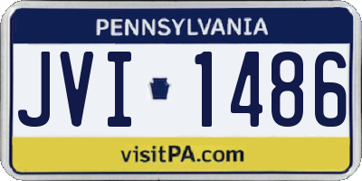 PA license plate JVI1486