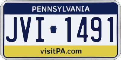 PA license plate JVI1491