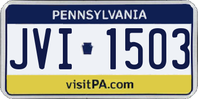 PA license plate JVI1503