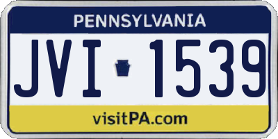 PA license plate JVI1539