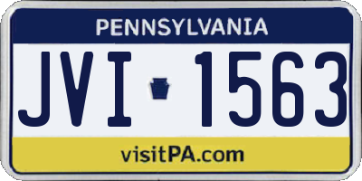 PA license plate JVI1563