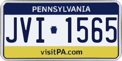 PA license plate JVI1565