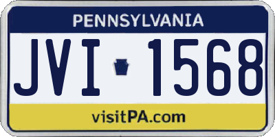 PA license plate JVI1568