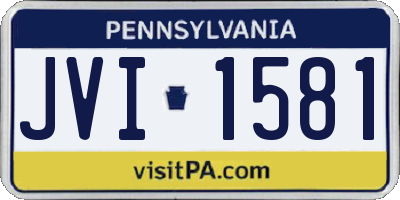PA license plate JVI1581