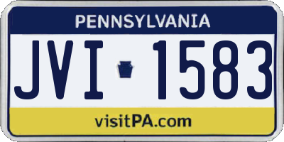 PA license plate JVI1583