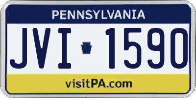 PA license plate JVI1590