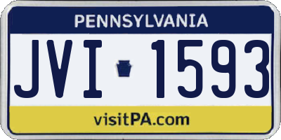 PA license plate JVI1593