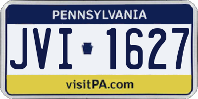 PA license plate JVI1627
