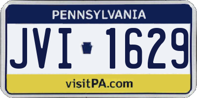 PA license plate JVI1629