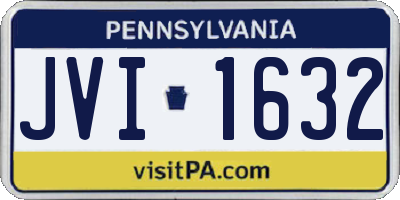 PA license plate JVI1632