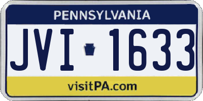 PA license plate JVI1633